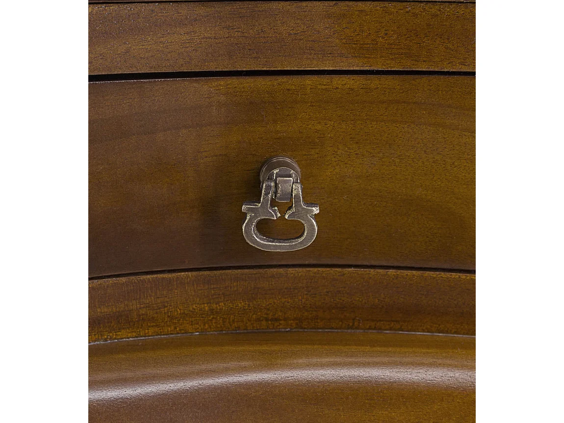 Table d'appoint en bois d'acajou marron 2 tiroirs Castle 50cm