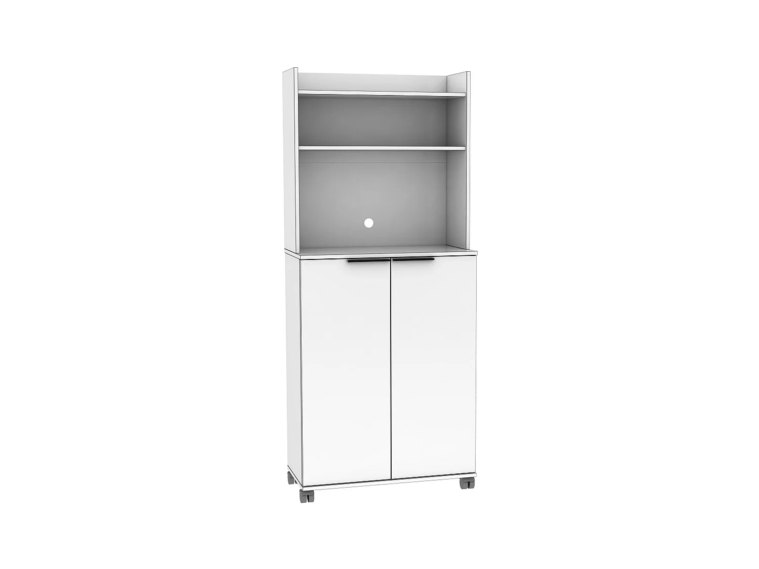 Armoire de rangement multifonctions blanche Lika 73cm