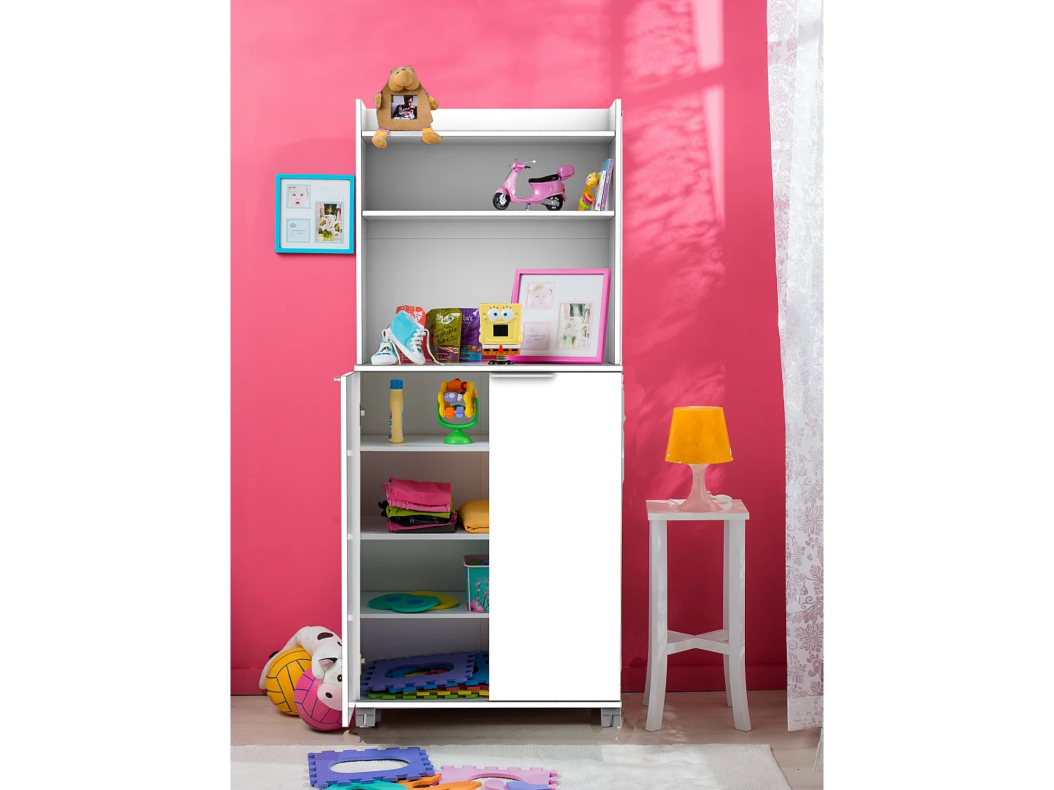 Lika witte multifunctionele opbergkast 73 cm