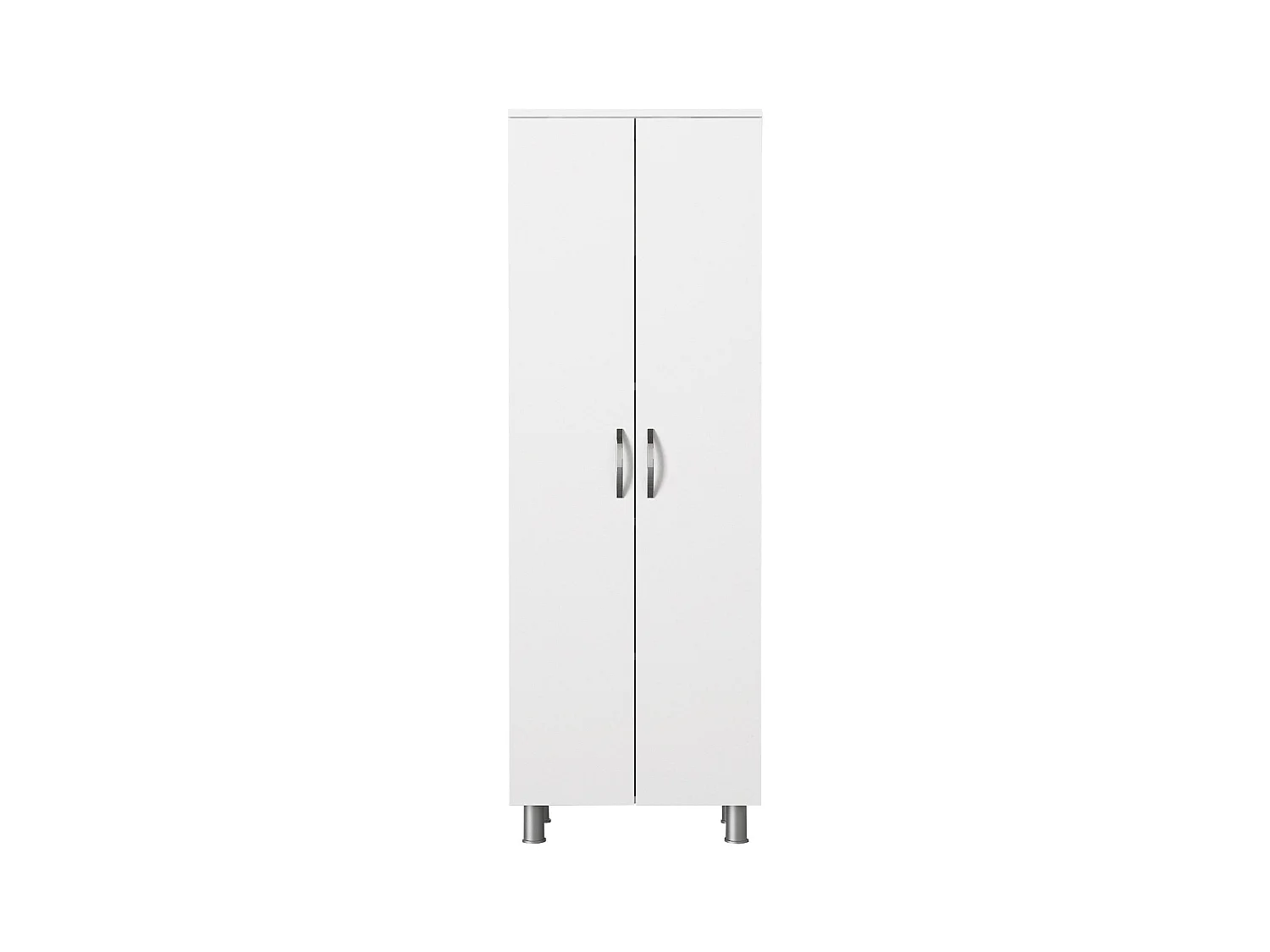 Colonne de salle de bain 2 portes bois blanc 59.4cm