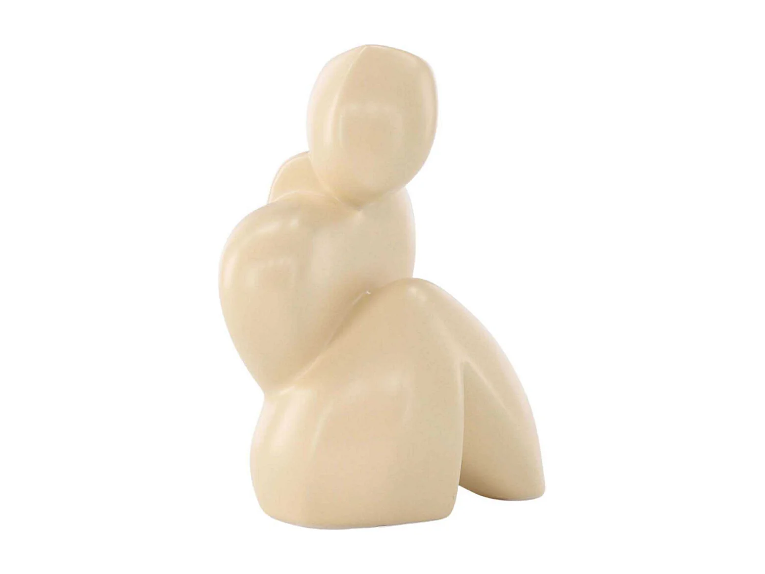Statuette Sculpture en Céramique "Floda" 14cm Jaune