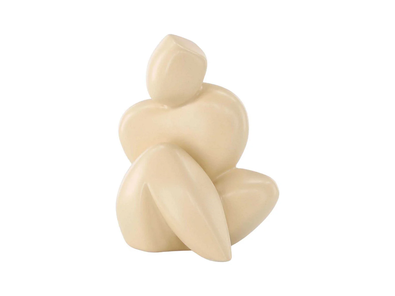 Statuette Sculpture en Céramique "Floda" 14cm Jaune