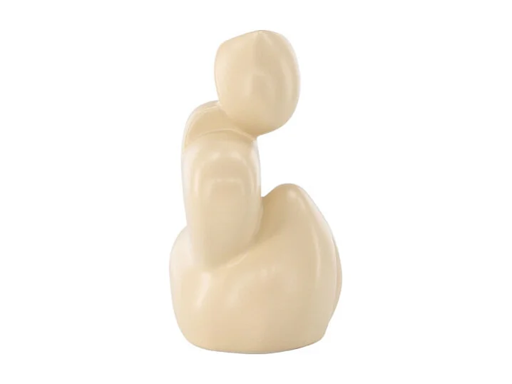 Statuette Sculpture en Céramique "Floda" 14cm Jaune