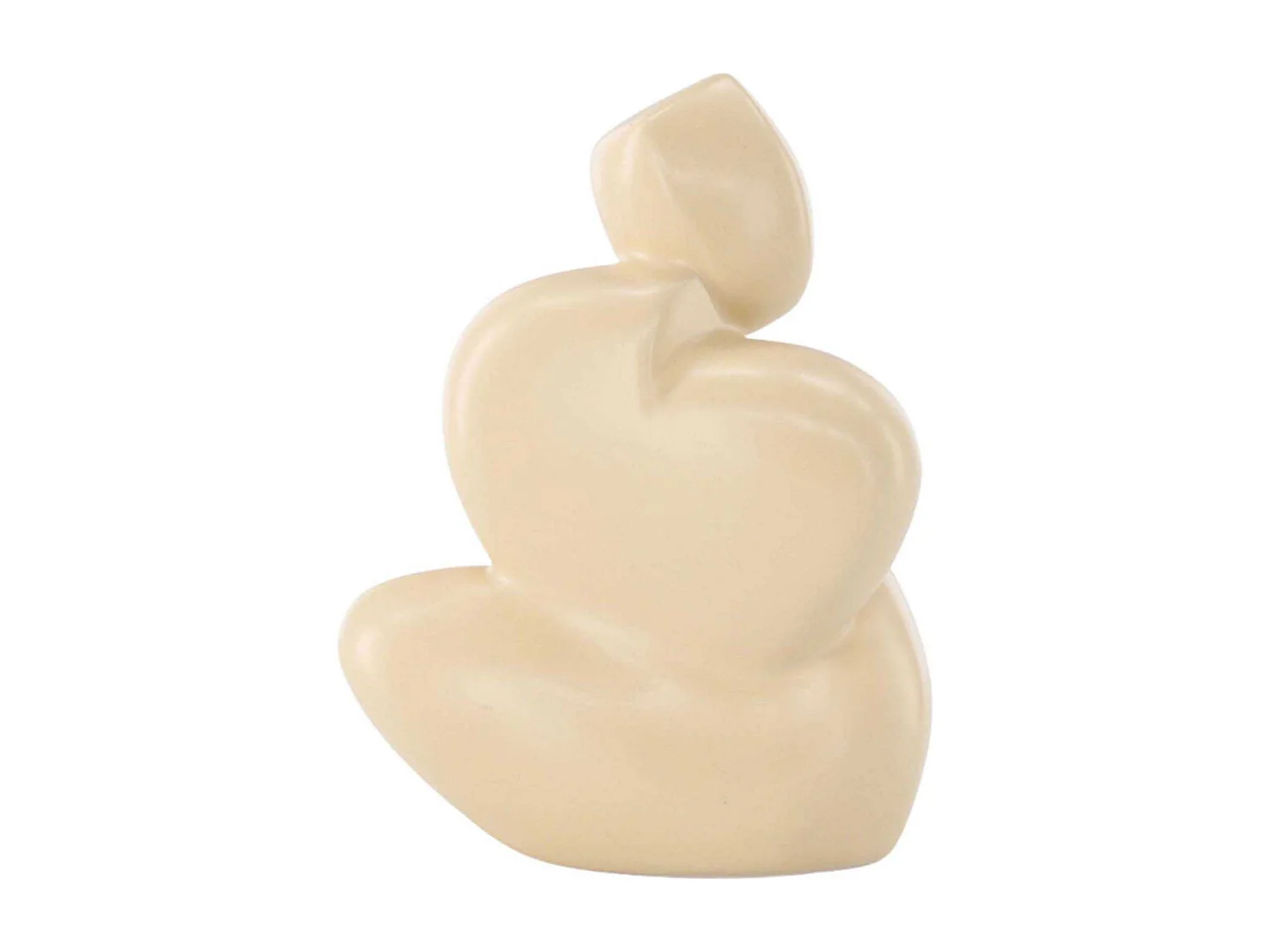 Statuette Sculpture en Céramique "Floda" 14cm Jaune