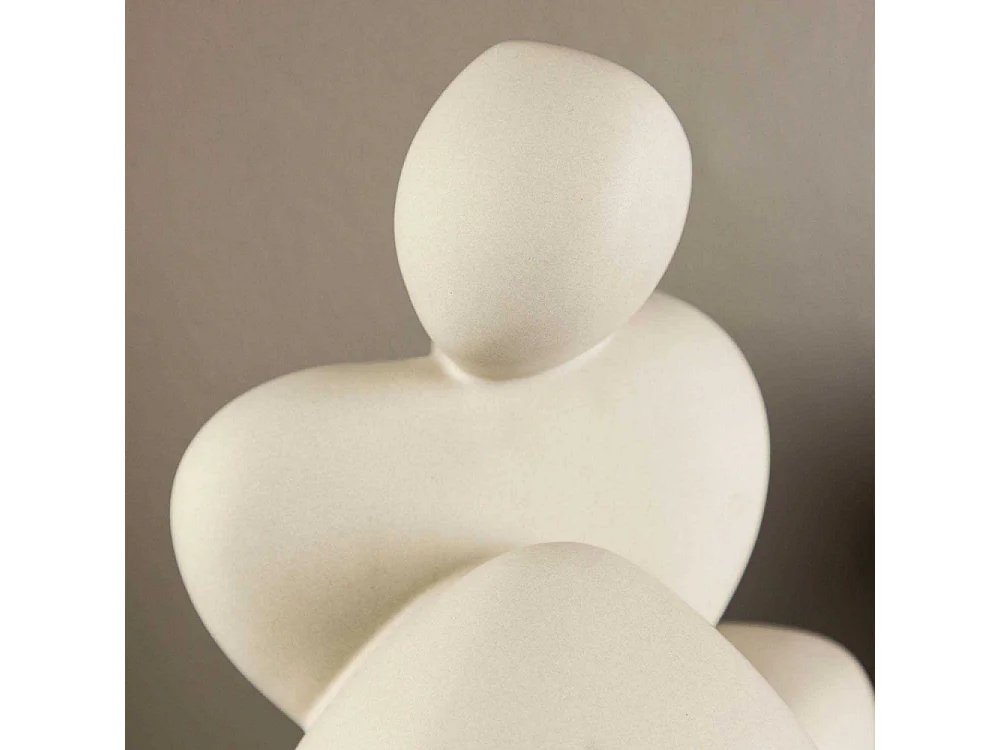 Statuette Sculpture en Céramique "Floda" 14cm Jaune