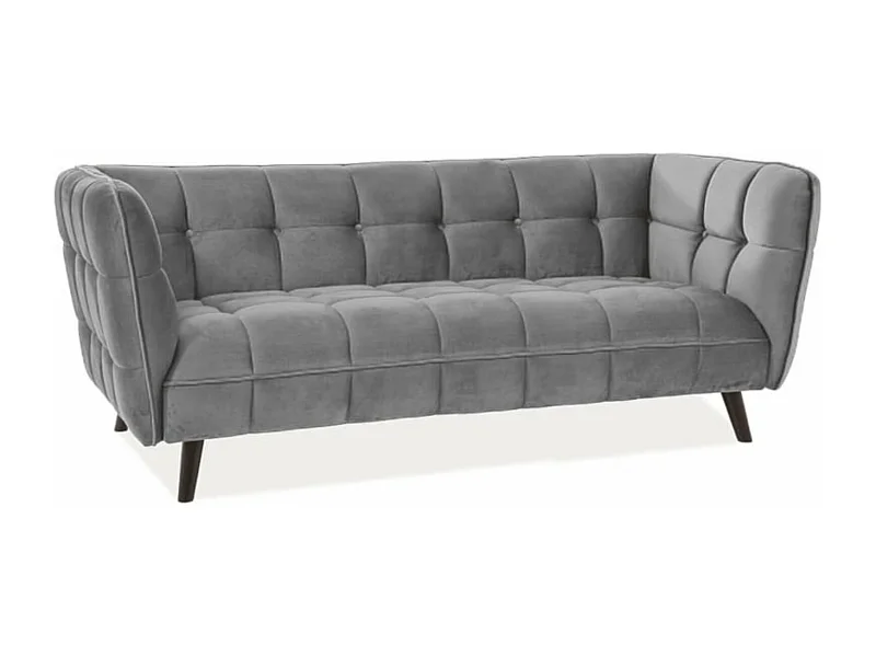 Sofa CASTELLO VELVET 3 szara