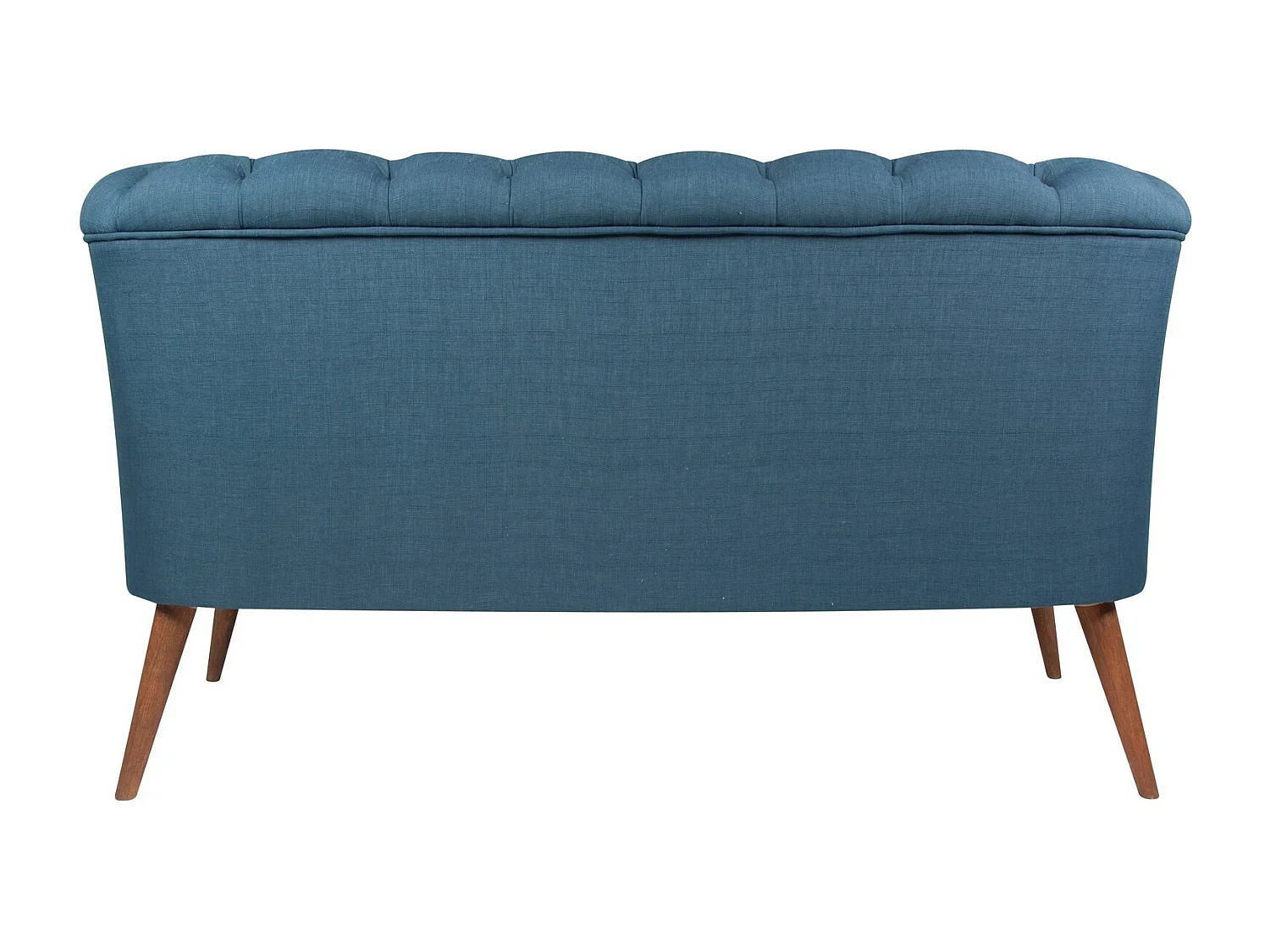 Canapé 2 places style Chesterfield tissu bleu nuit Wester 140cm