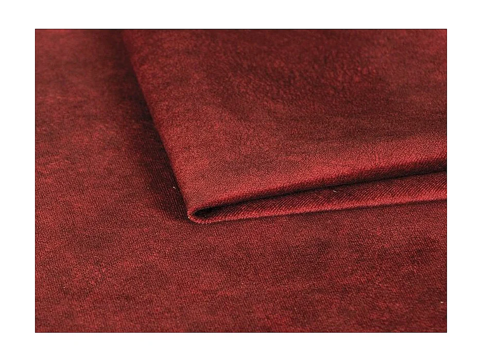 Canapé d'angle gauche 5 places tissu suédine rouge tomette Torpille 265cm