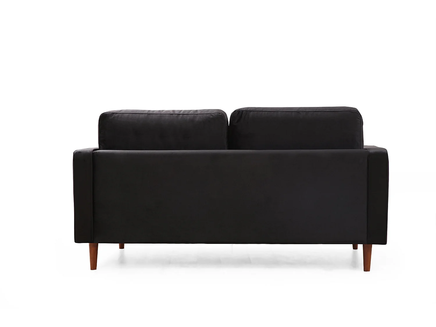 Canapé 2 places velours noir Romuza 175cm