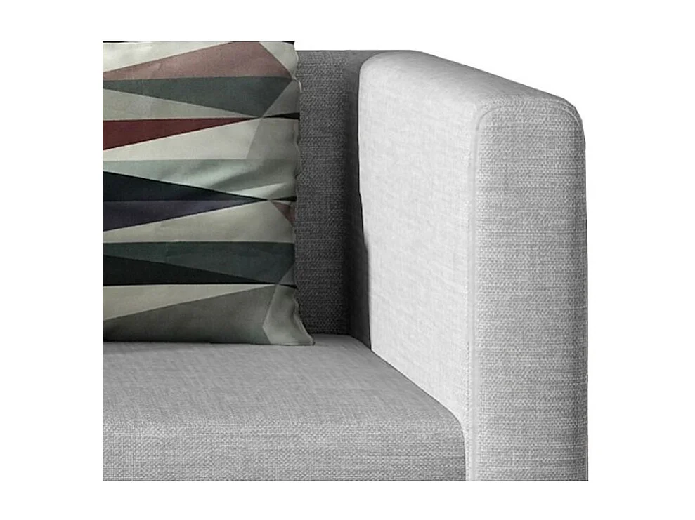 Petit canapé convertible tissu gris clair Mouva 132cm