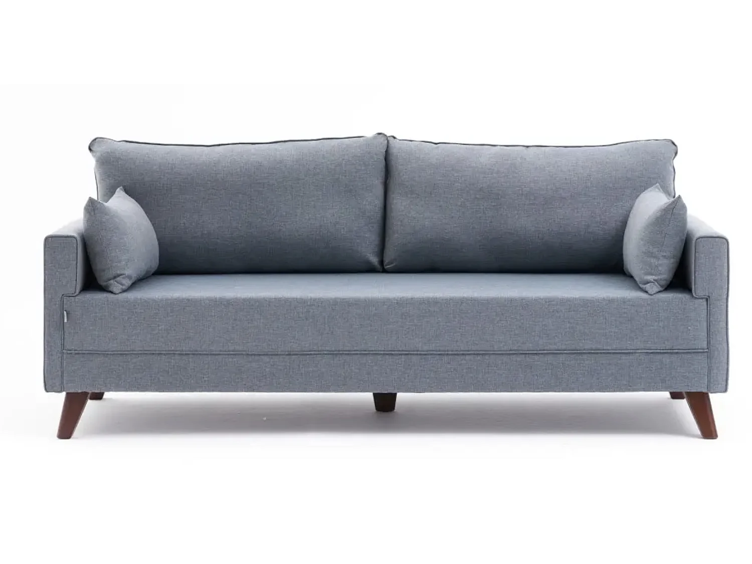 Canapé 3 places tissu bleu Davoz 208cm