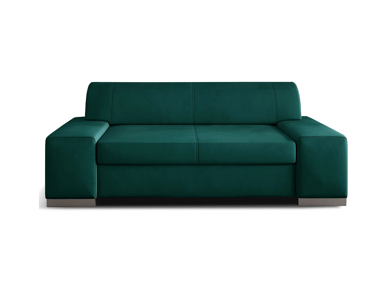 Canapé minimaliste 2-3 places velours vert pin Plazo 190cm