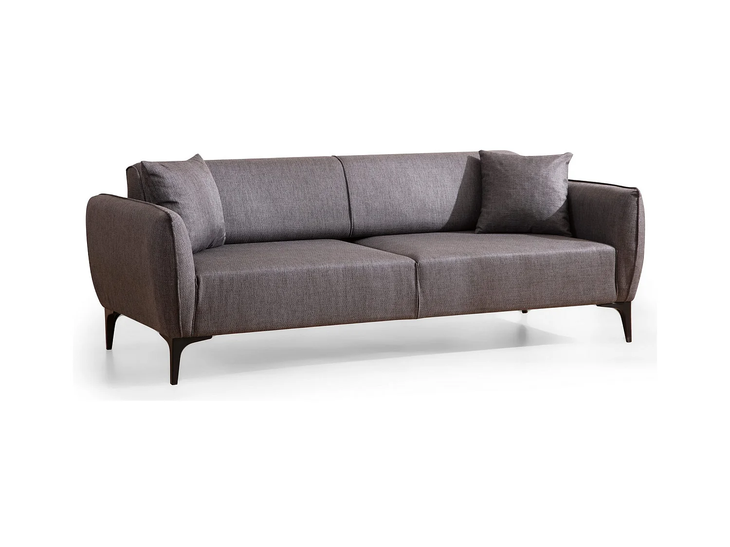 3-zits rechte bank donkergrijs stof Bellano 220 cm