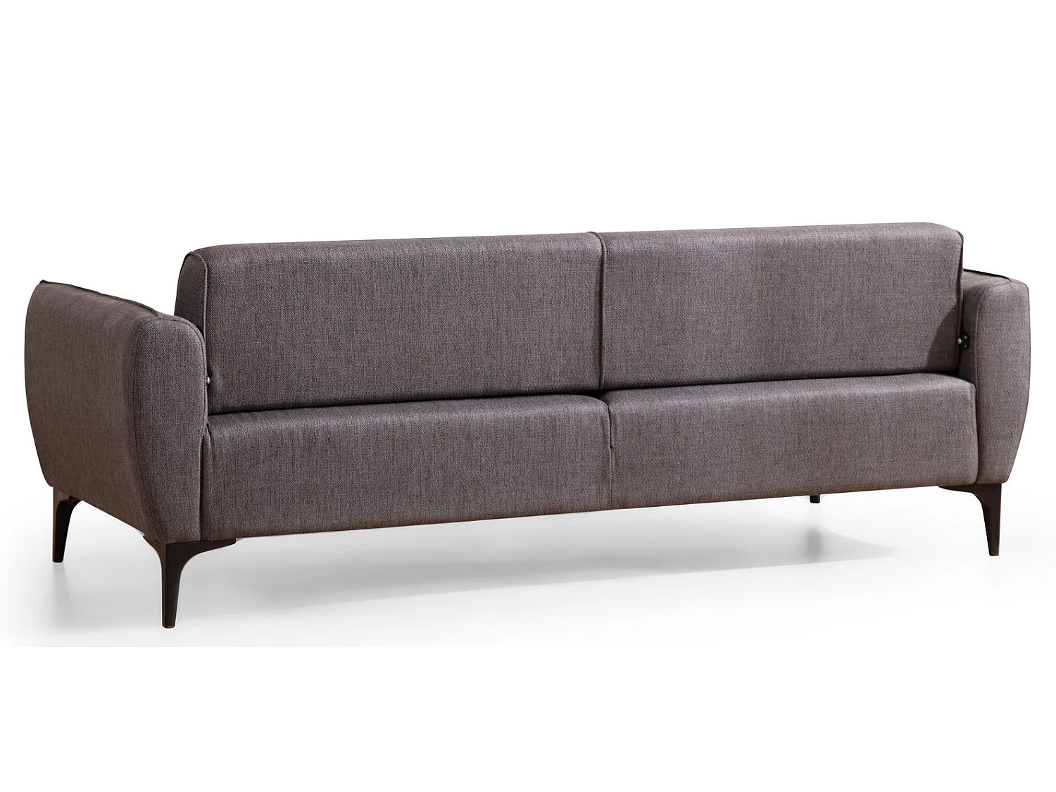 3-zits rechte bank donkergrijs stof Bellano 220 cm