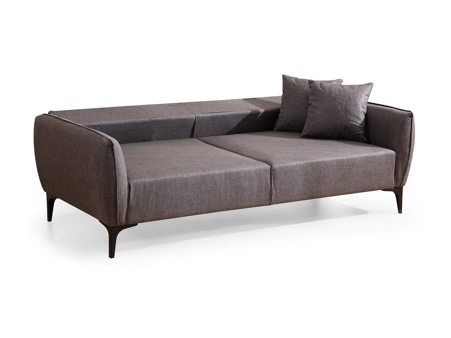 3-zits rechte bank donkergrijs stof Bellano 220 cm