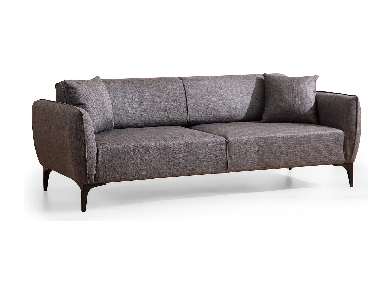 3-zits rechte bank donkergrijs stof Bellano 220 cm