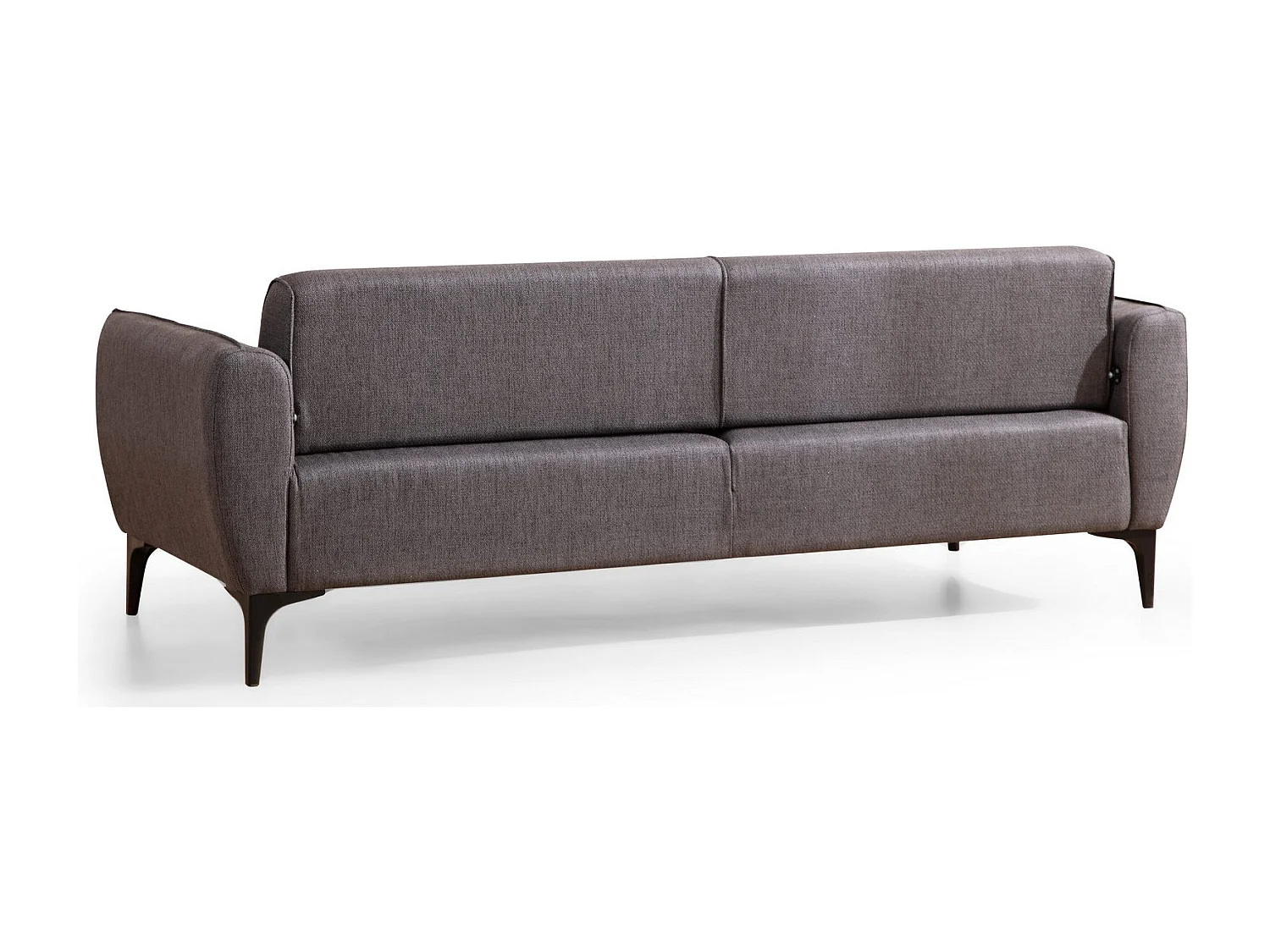 3-zits rechte bank donkergrijs stof Bellano 220 cm