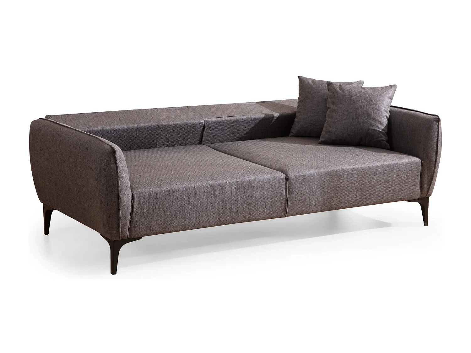 3-zits rechte bank donkergrijs stof Bellano 220 cm