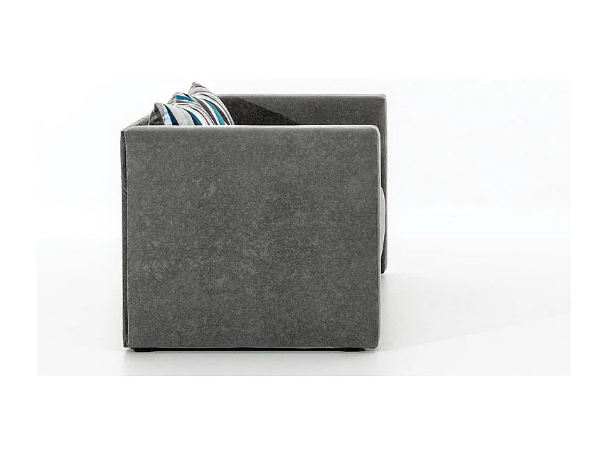 Petit canapé convertible tissu chocolat Mouva 132cm