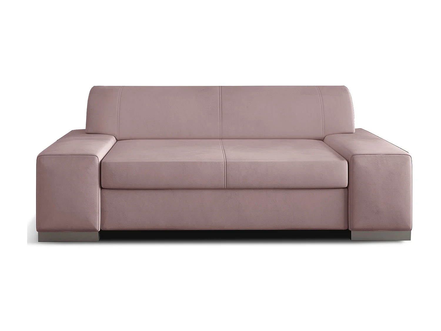 Canapé minimaliste 2-3 places velours rose Plazo 190cm