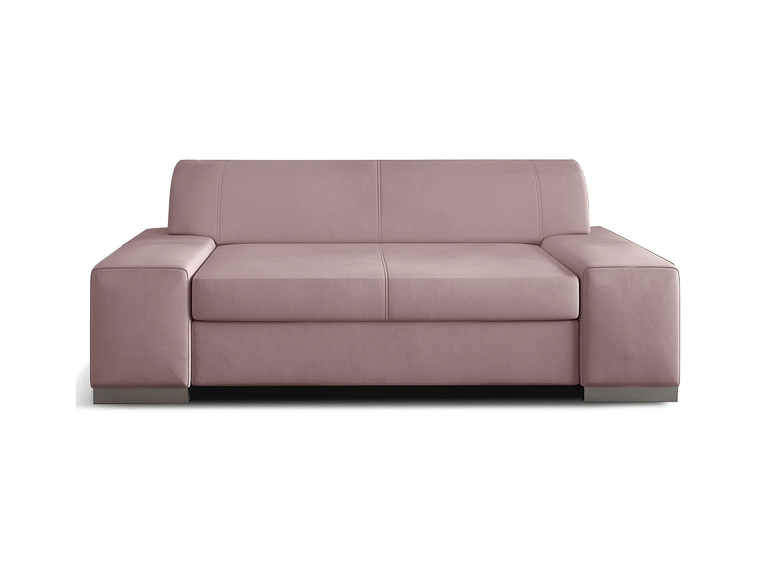 Canapé minimaliste 2-3 places velours rose Plazo 190cm