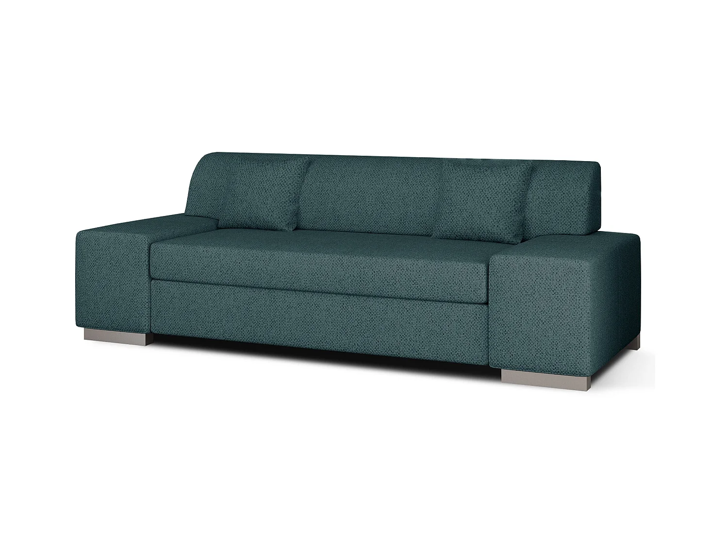 Canapé minimaliste 3-4 places tissu bleu Plazo 210cm