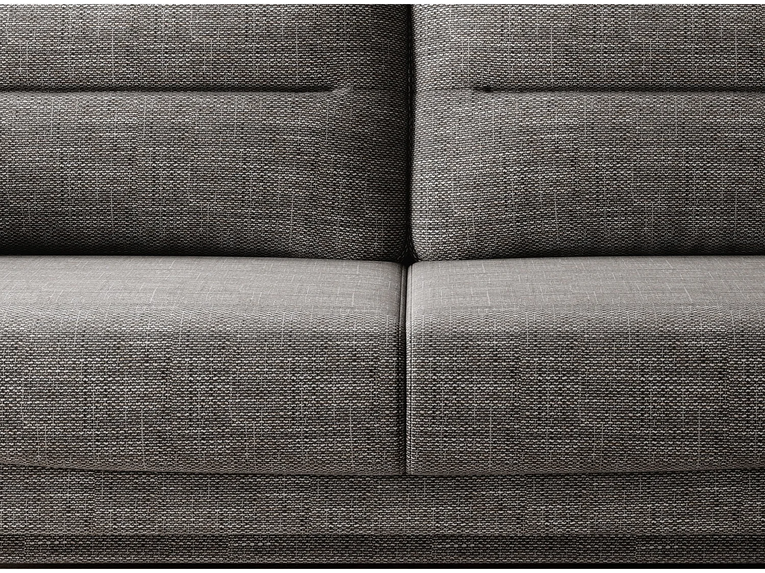 Zurik 3/4-zits slaapbank in donkerbeige gemêleerde stof 236 cm