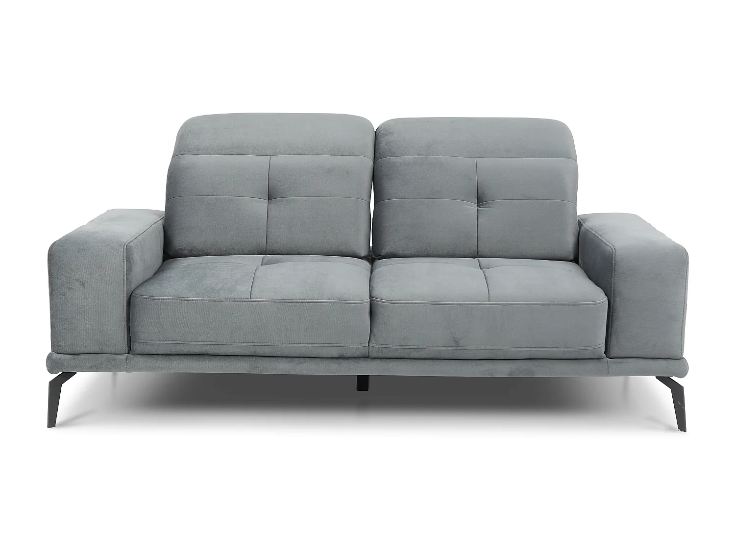 Canapé droit design 2-3 places tissu bleu clair Torpille 195cm