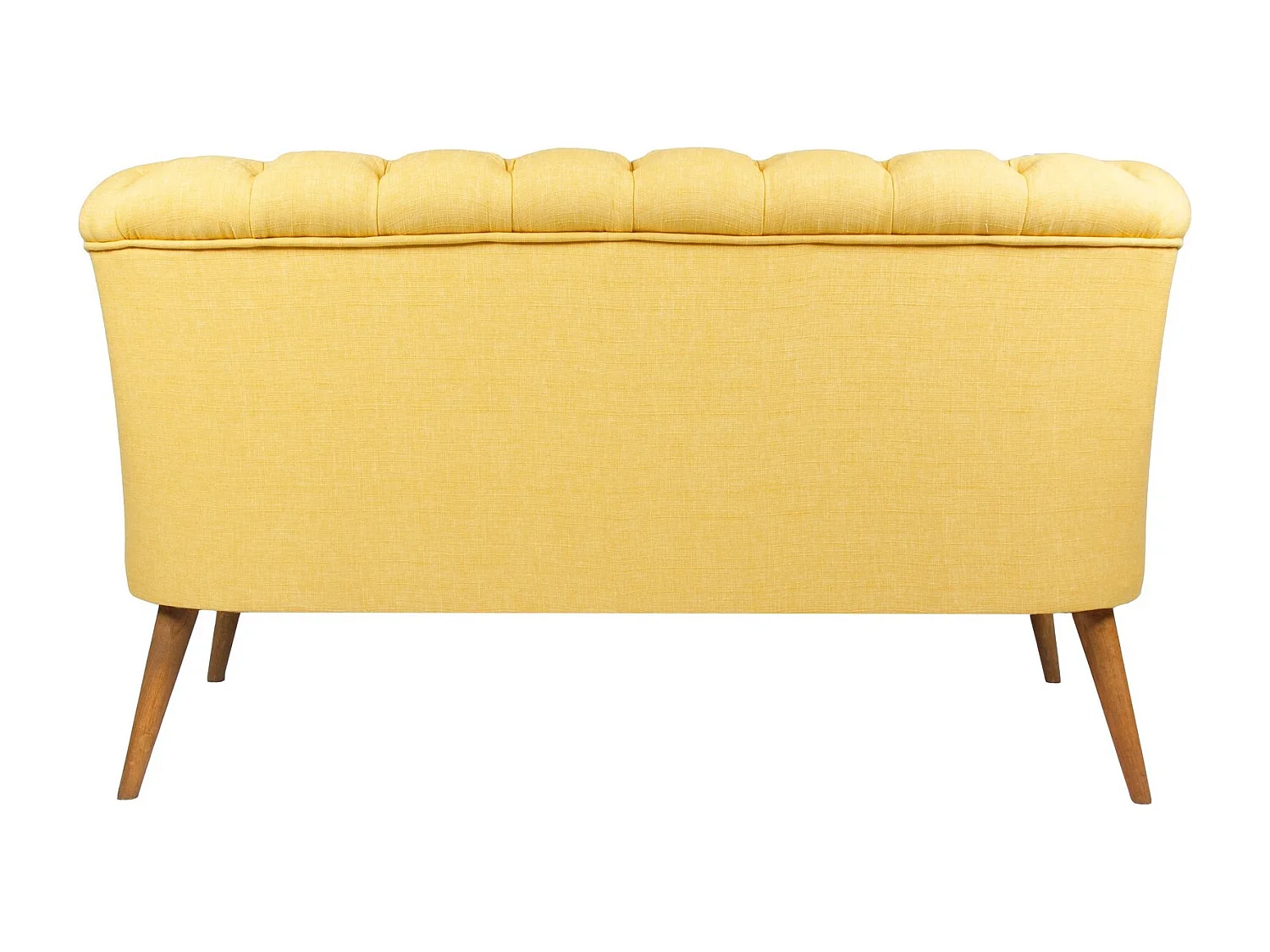 2-zits bank in Chesterfield-stijl in Wester gele stof 140 cm