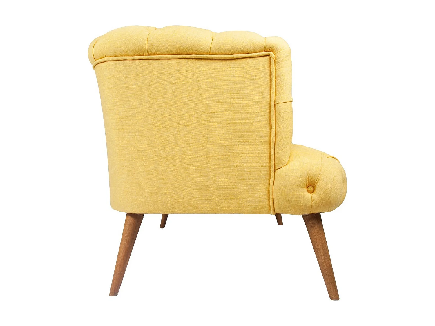 2-zits bank in Chesterfield-stijl in Wester gele stof 140 cm