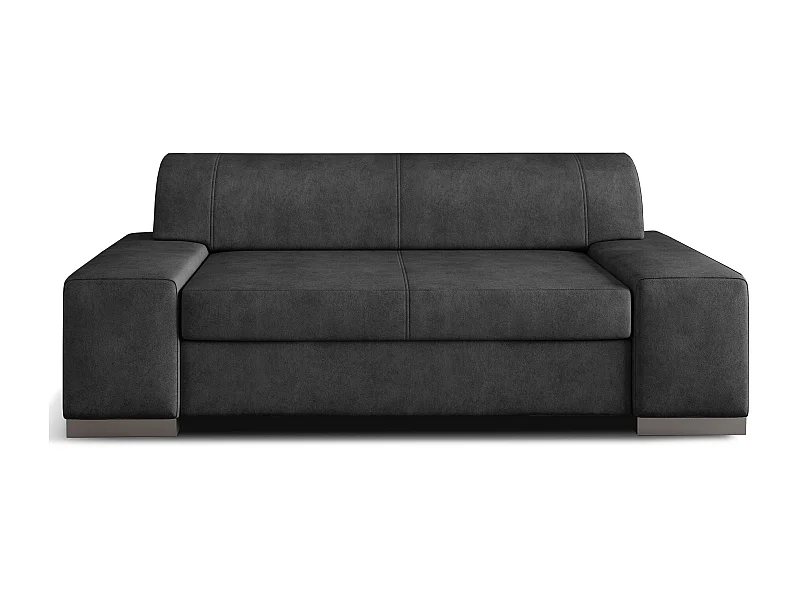 Canapé minimaliste 2-3 places tissu anthracite Plazo 190cm