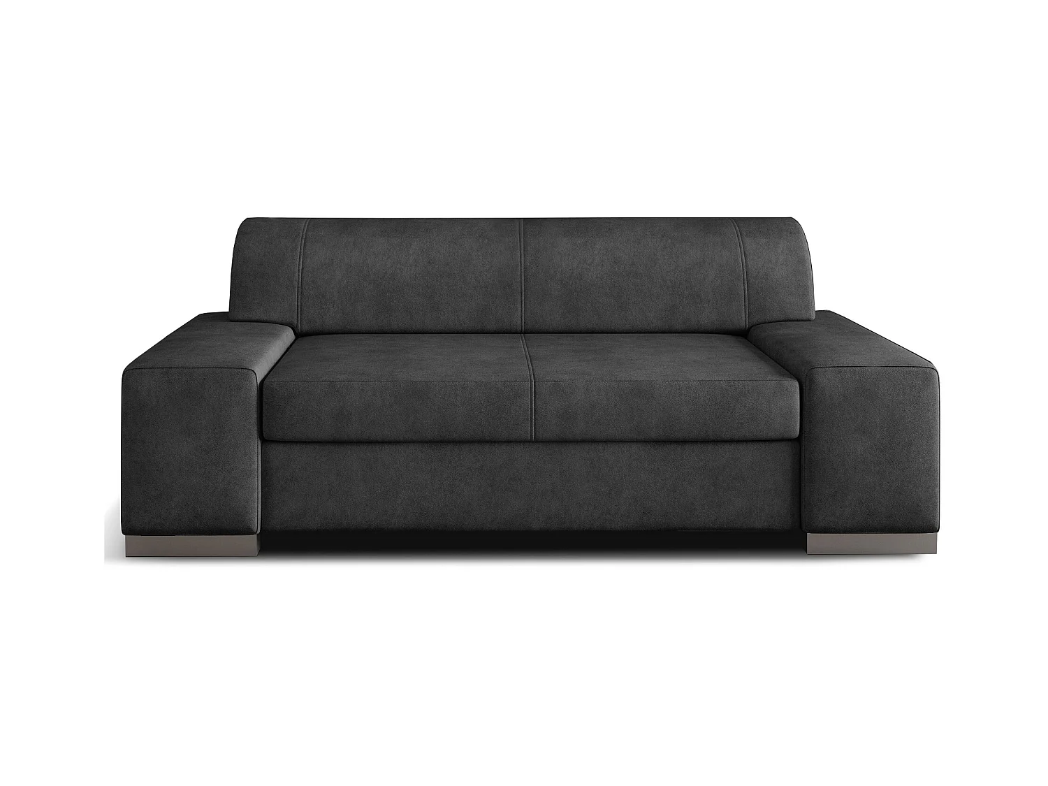 Canapé minimaliste 2-3 places tissu anthracite Plazo 190cm