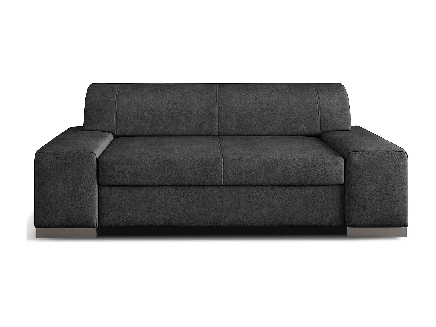 Canapé minimaliste 2-3 places tissu anthracite Plazo 190cm