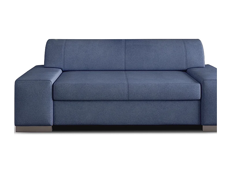 Canapé minimaliste 2-3 places tissu bleu turquin Plazo 190cm