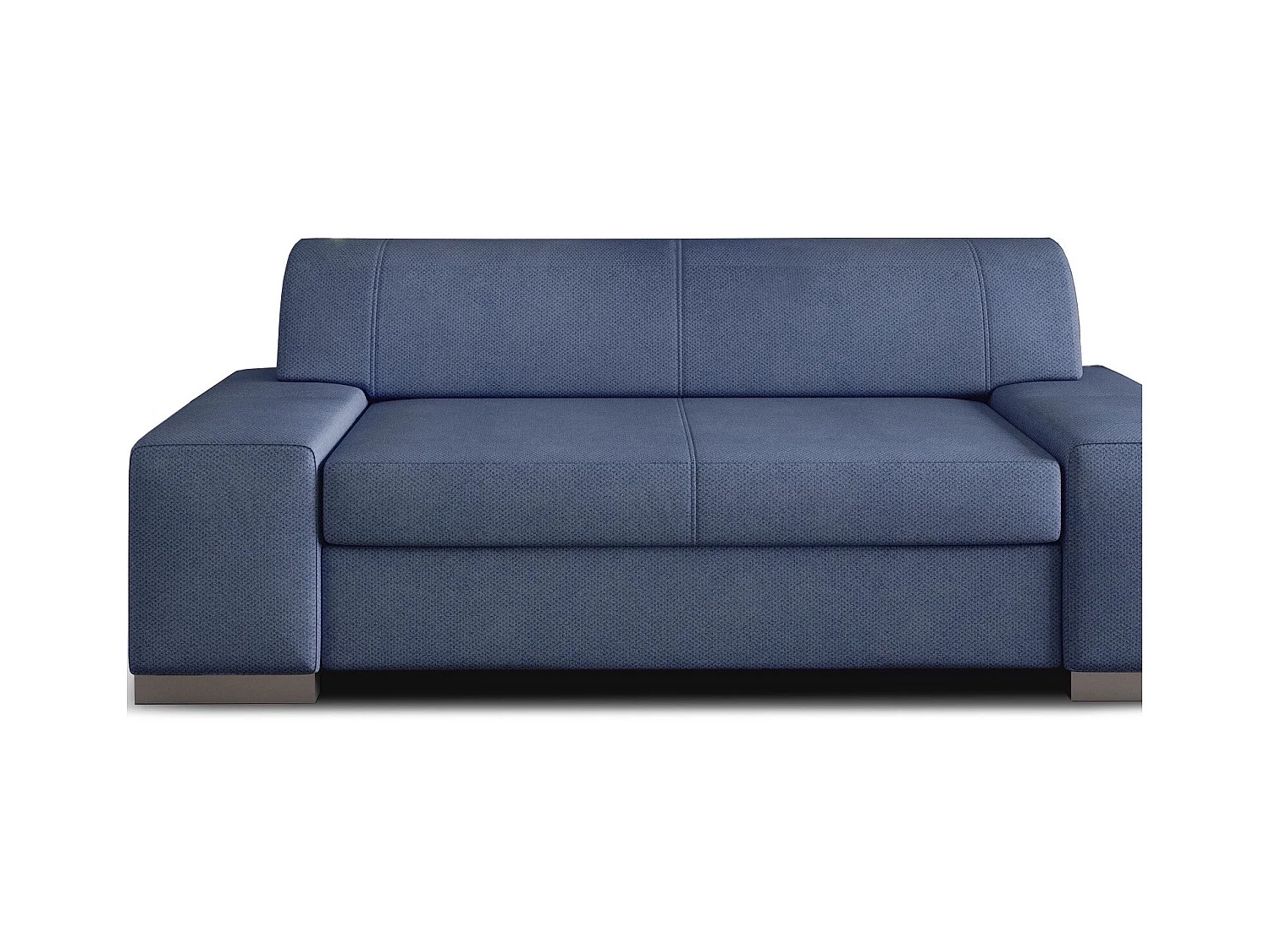 Canapé minimaliste 2-3 places tissu bleu turquin Plazo 190cm