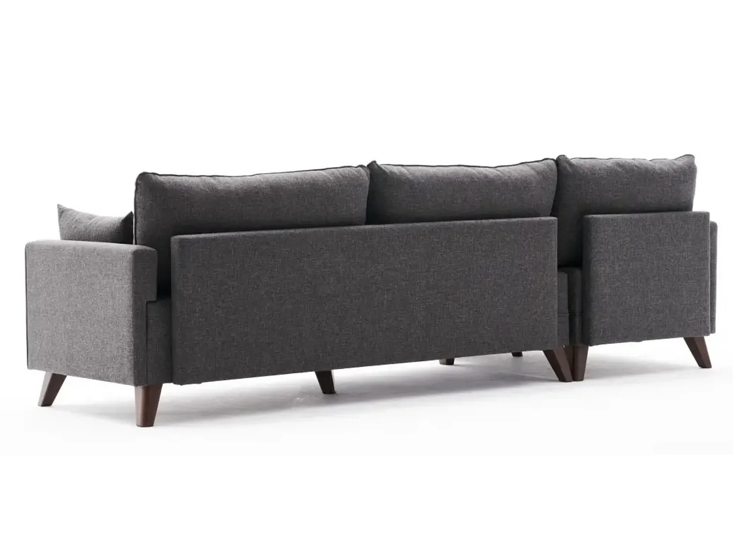 Linkerhoekbank 5 plaatsen donkergrijze stof Kandy 275 cm