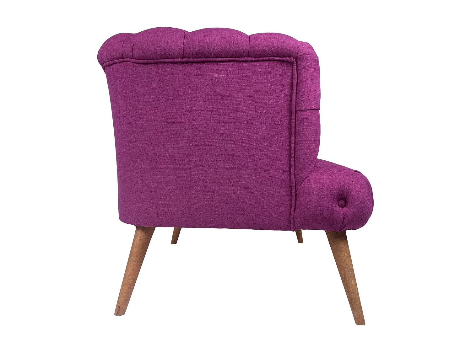 Canapé 2 places style Chesterfield tissu violet Wester 140cm