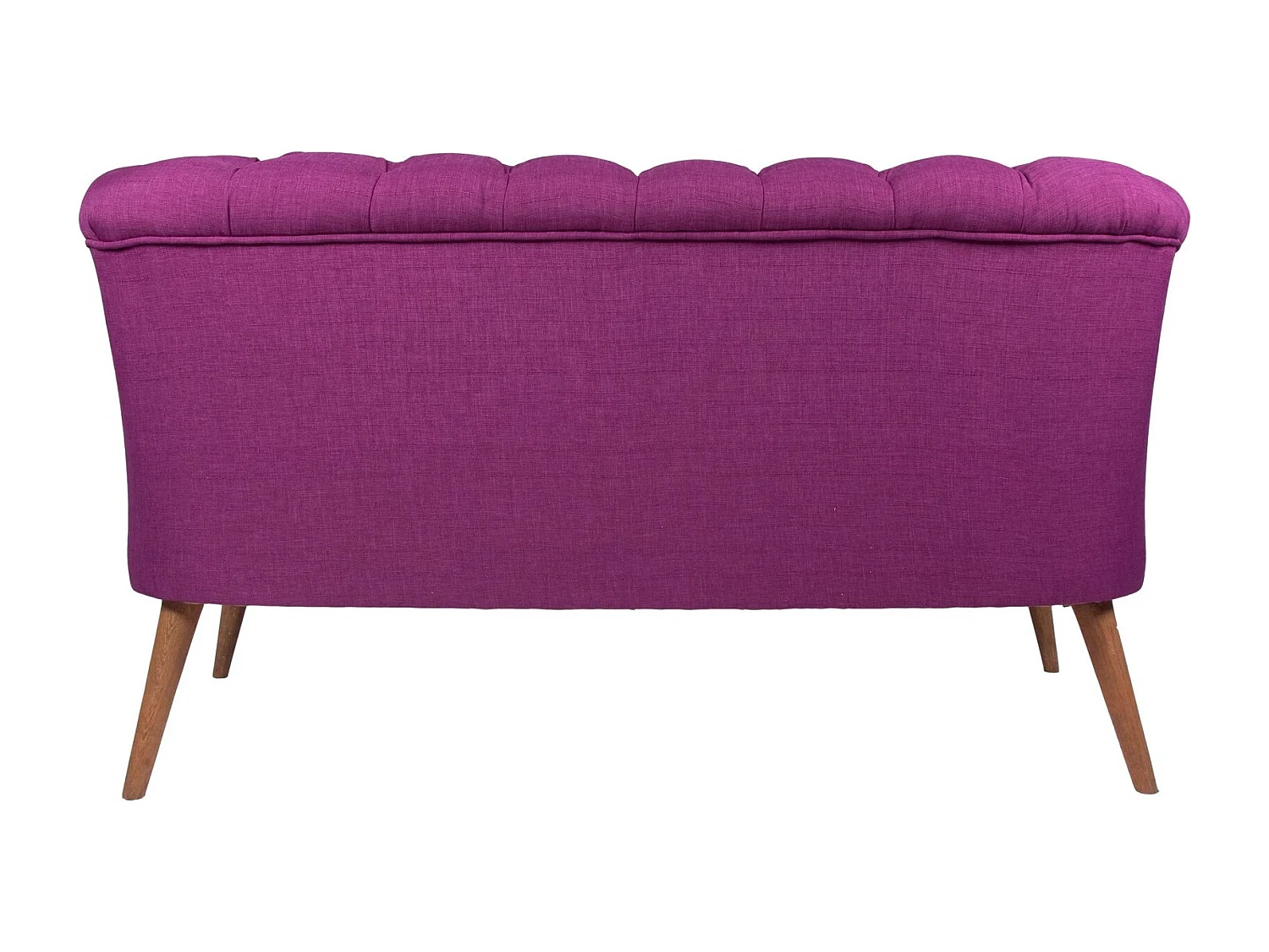 Canapé 2 places style Chesterfield tissu violet Wester 140cm