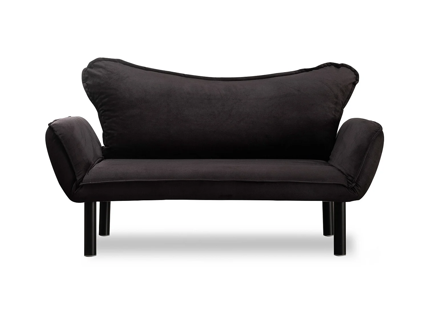 Kalos 2-zits zwarte stoffen slaapbank 140 cm