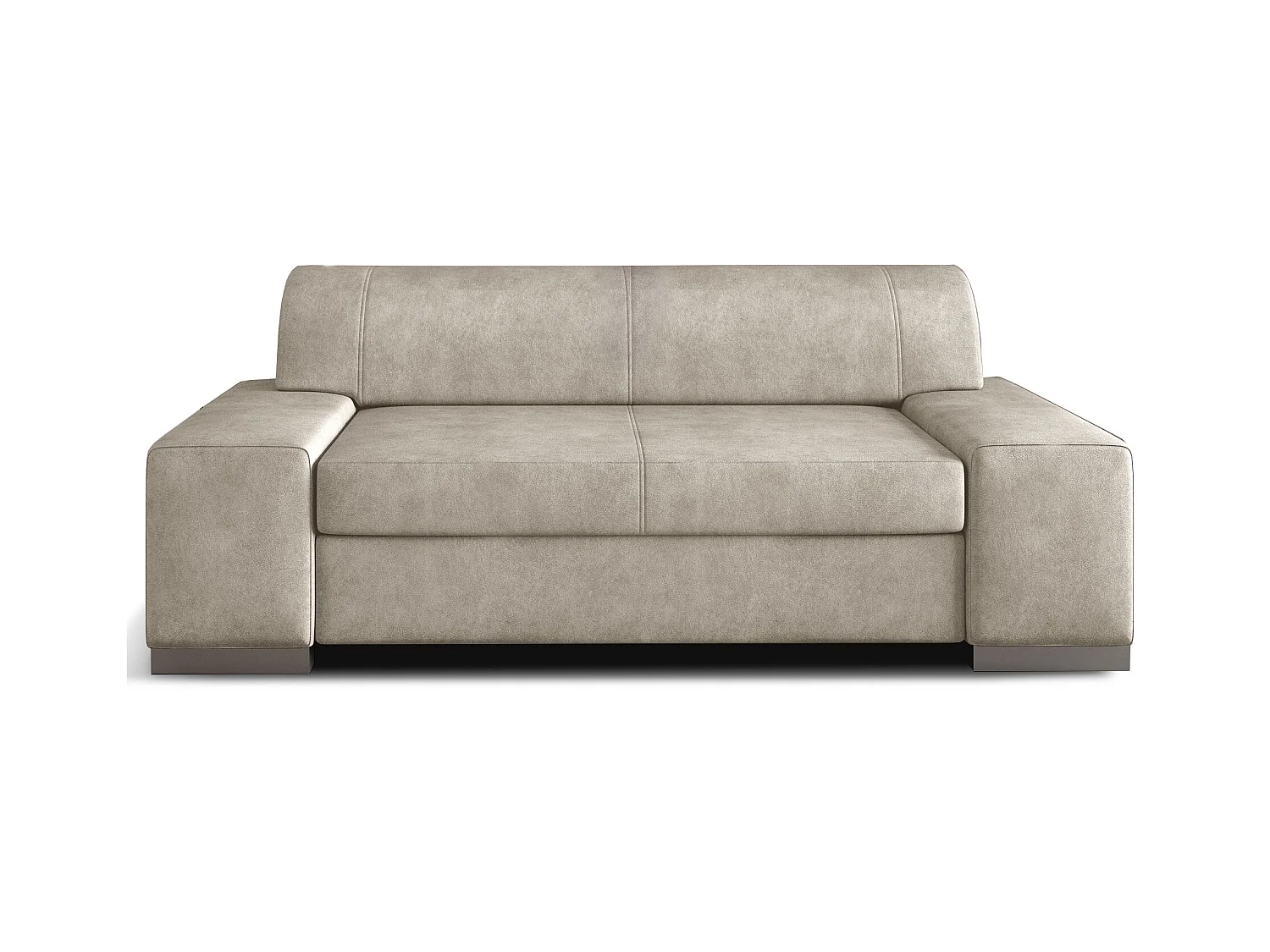 Canapé minimaliste 2-3 places tissu beige foncé Plazo 190cm
