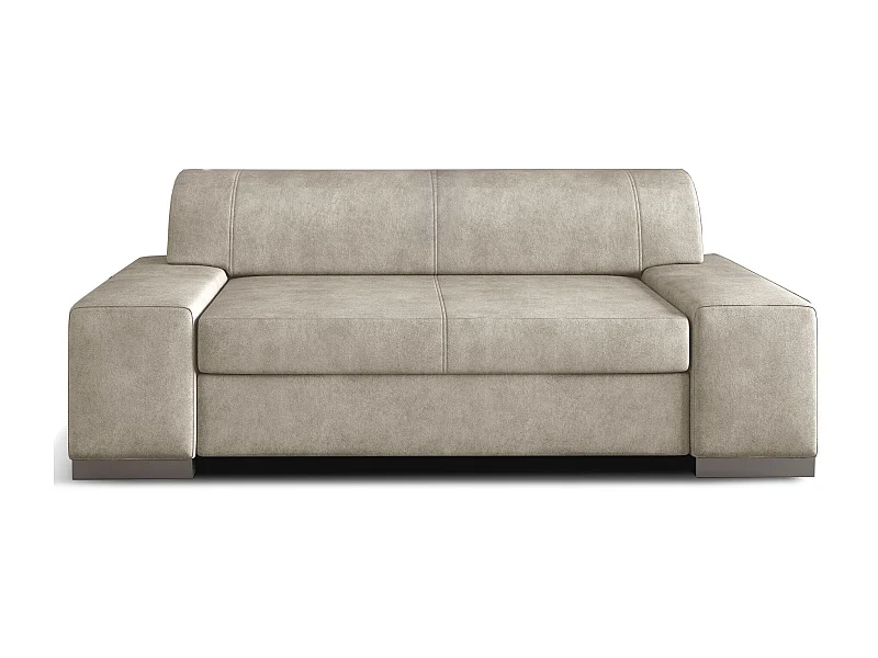 Canapé minimaliste 2-3 places tissu beige foncé Plazo 190cm