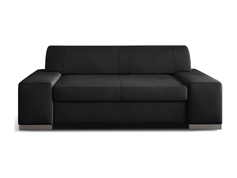 Canapé minimaliste 2-3 places velours anthracite Plazo 190cm