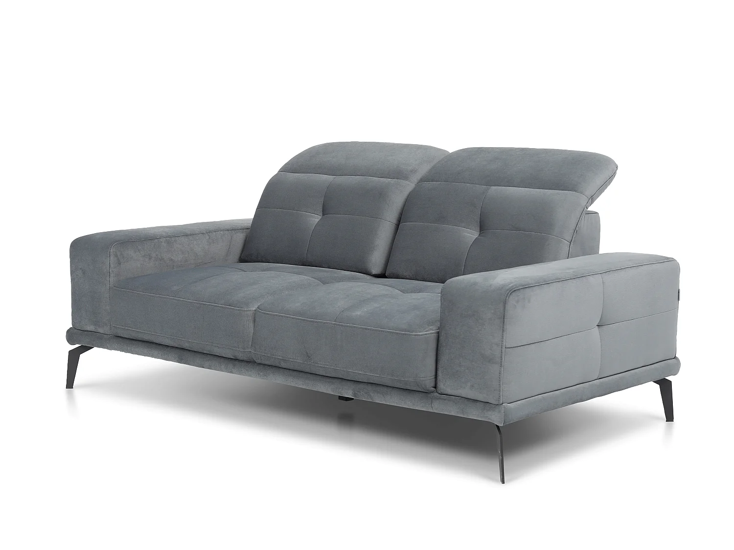 Canapé 3 places en tissu doux gris clair TORPILLE