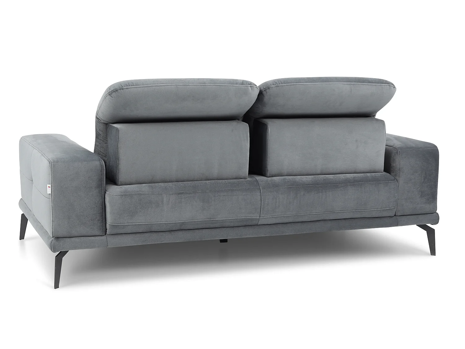 Canapé 3 places en tissu doux gris clair TORPILLE