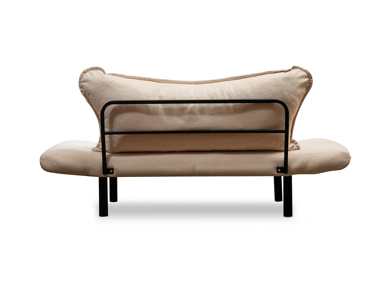 Canapé convertible 2 places tissu beige clair Kalos 140cm