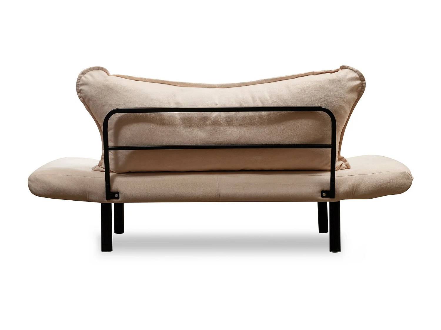 Canapé convertible 2 places tissu beige clair Kalos 140cm