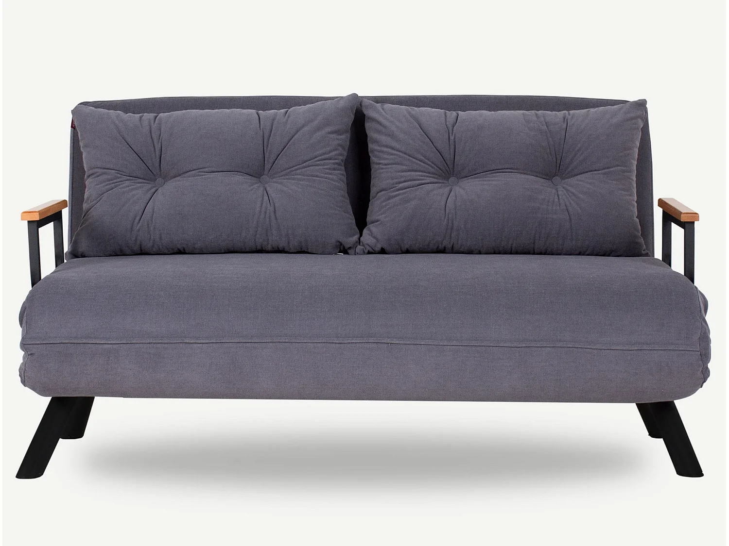 Fauteuil convertible tissu Sylvano-Couleur Gris-2 places