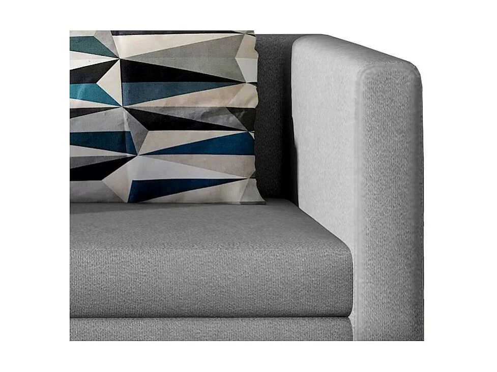 Petit canapé convertible tissu gris Mouva 132cm