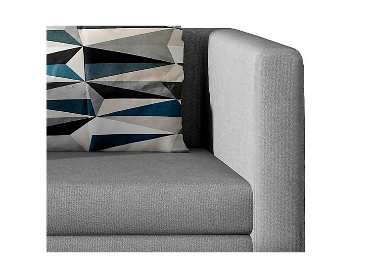 Canapé convertible 2 places en tissu gris MOUVA