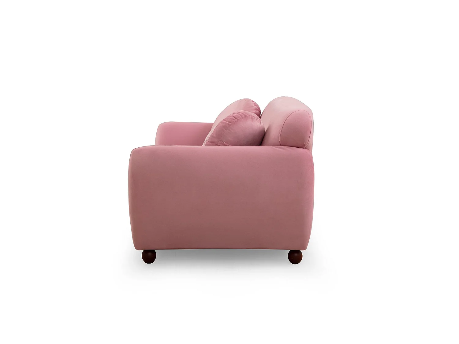 Moderne 3-zits bank Kelly roze stof 223 cm